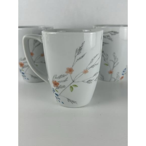 Corelle Coordinates Adlyn Coffee Tea Cup Mug 12 Ounce Floral White - Picture 1 of 7